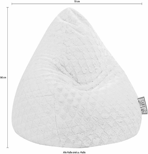Sitting Point Sitzsack BeanBag Fluffy 120 l Rose Herz-Muster günstig online kaufen