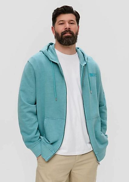 s.Oliver Allwetterjacke Sweatshirtjacke mit Garment Dye und Kapuze Garment günstig online kaufen