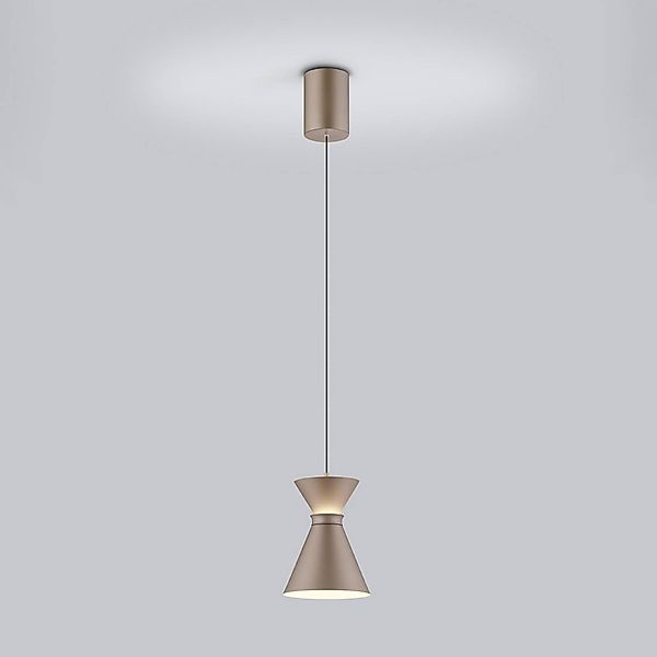 Helestra LED-Hängelampe LUK, braun, 1-flg., dimmbar günstig online kaufen