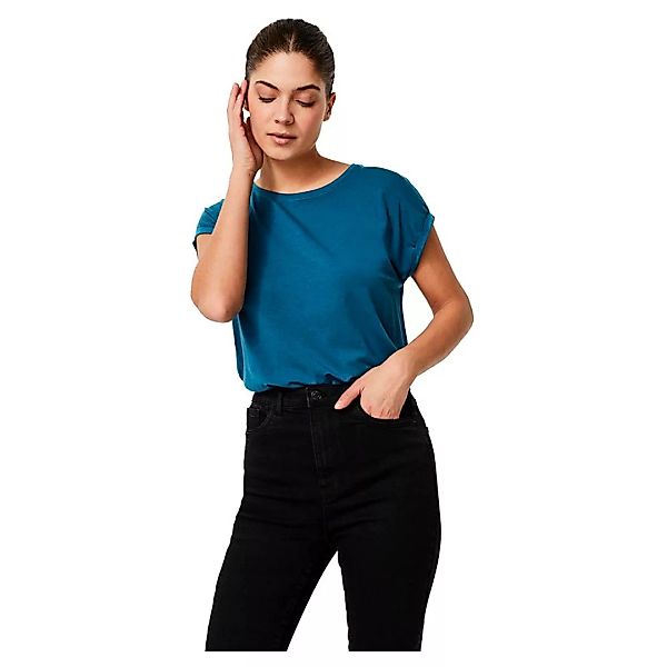 Vero Moda Ava Plain Kurzärmeliges T-shirt M Moroccan Blue günstig online kaufen