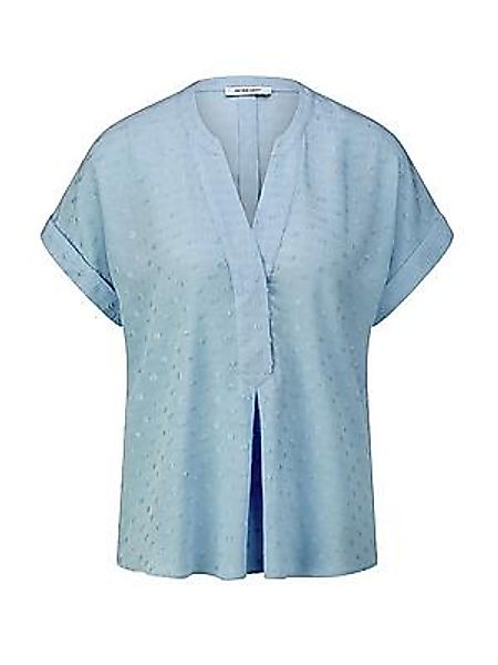 Bluse Rundhals-Ausschnitt Peter Hahn blau günstig online kaufen