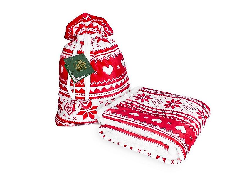 texpot Tagesdecke Geschenk im Sack Weihnachten Kuscheldecke günstig online kaufen
