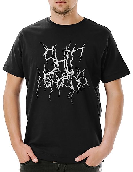 Urban Backwoods Print-Shirt Shit Happens Blackmetal günstig online kaufen