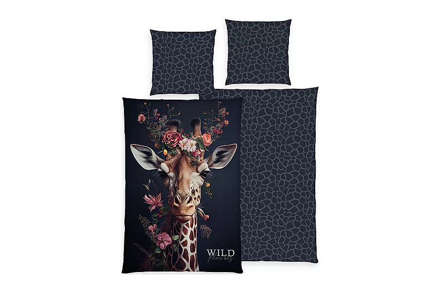 Herding Bettwäsche Bettwäsche Wild Flowers Giraffe Animalprint 100% Baumwol günstig online kaufen