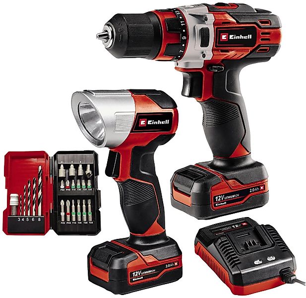 Einhell Akku-Bohrschrauber TE-CD 12/1 Li +22+CL (2x2.0Ah), max. 1400 U/min, günstig online kaufen