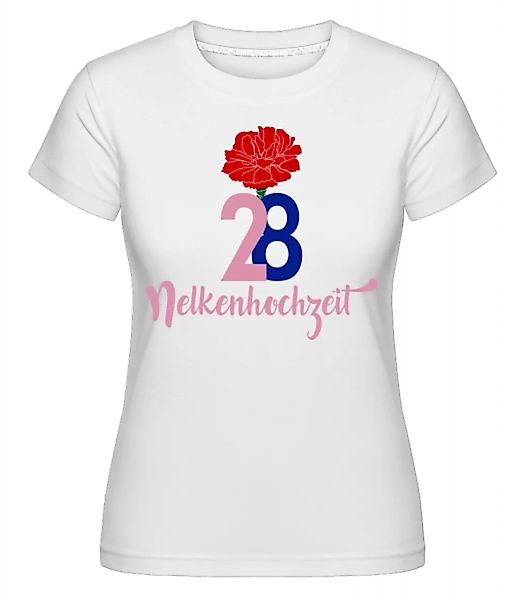 28 Jahre Nelkenhochzeit · Shirtinator Frauen T-Shirt günstig online kaufen