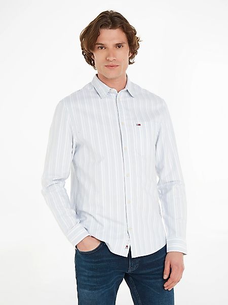 Tommy Jeans Langarmhemd "TJM REG OXFORD STRIPE SHIRT", mit Brusttasche günstig online kaufen