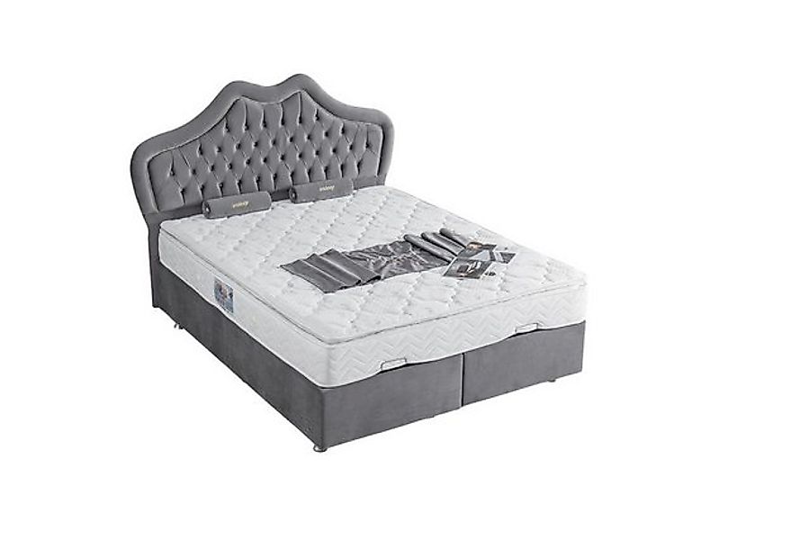 Villa Möbel Boxspringbett QUEEN (Bett Set, Bettset), Bettkasten mit XXL Sta günstig online kaufen