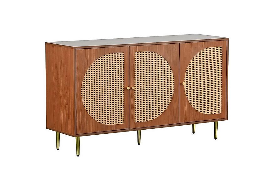 Odikalo Sideboard Anrichte Kommode Schließfach Schrank Metallgriff Rattan T günstig online kaufen