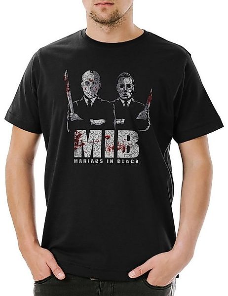 Urban Backwoods Print-Shirt Urban Backwoods Maniacs In Black Herren T-Shirt günstig online kaufen