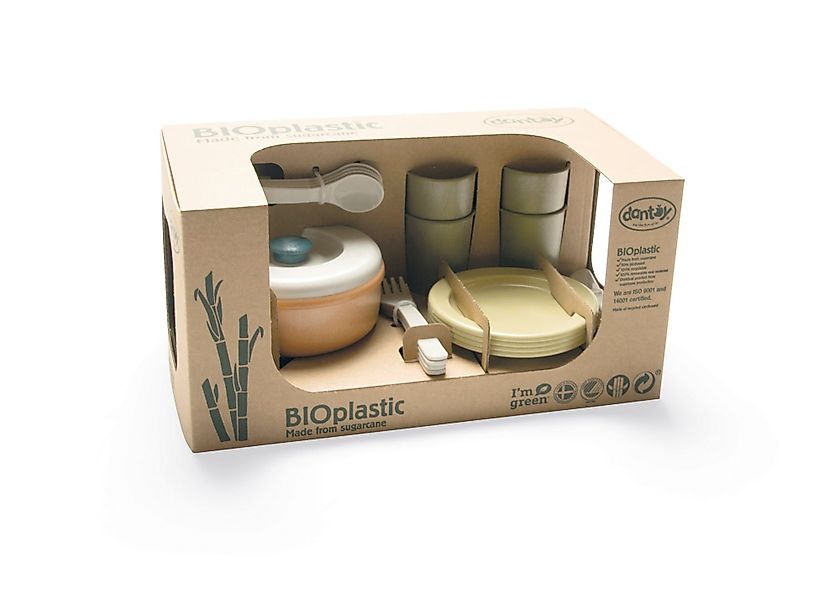 dantoy Spielgeschirr BIO Kinder-Spielzeug Dinner-Set Schmortopf günstig online kaufen