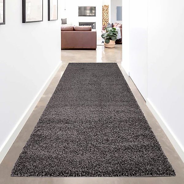 Carpet City Hochflor-Teppich »Shaggi uni 500«, rechteckig, 30 mm Höhe, Läuf günstig online kaufen