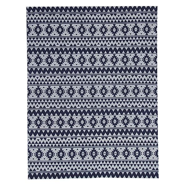 MeGusta Flachflor Teppich Vintage Blau Polyester 80x150 cm Luisa günstig online kaufen