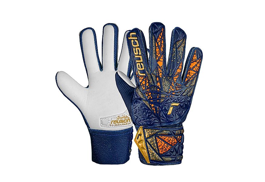 Reusch Torwarthandschuhe Attrakt Starter Grip PREMIUM BLUE / GOLD günstig online kaufen