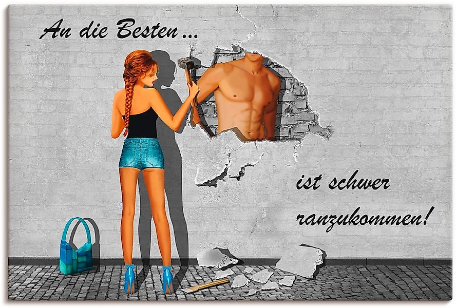 Artland Leinwandbild "Die Besten" Frau 1 Stk. tlg. auf Keilrahmen gespannt günstig online kaufen