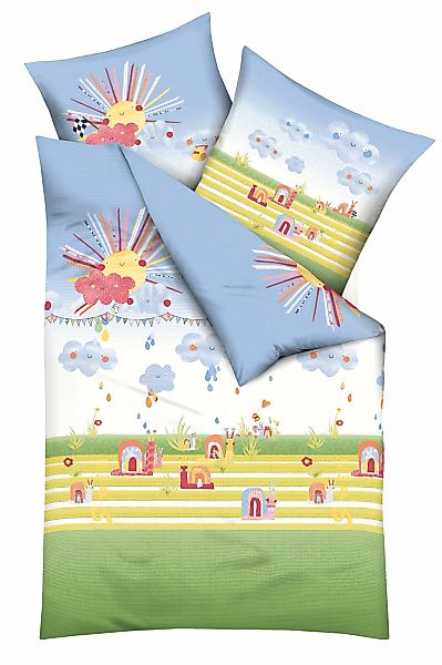 Kaeppel Kinderbettwäsche "Regenbogenrennschnecken" 2 Stk. tlg. Mit Schnecke günstig online kaufen