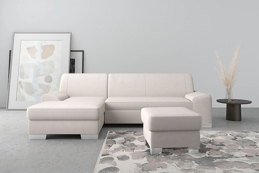 DOMO collection Ecksofa "Anzio L-Form, whlw. Bettfunktion, Federkern, hochw günstig online kaufen