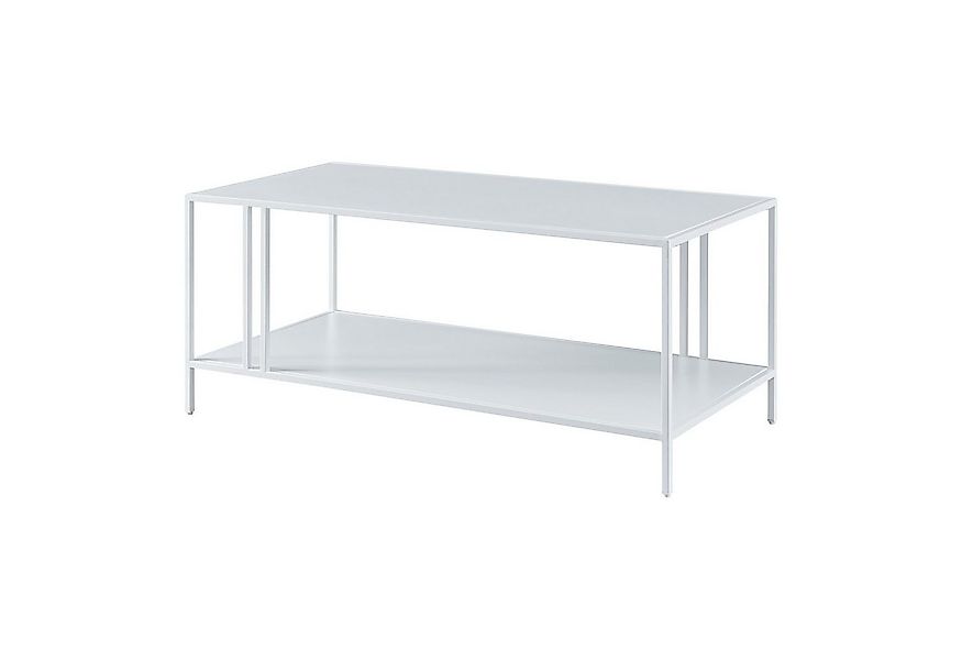 en.casa Couchtisch, Wohnzimmertisch »Kumlinge« Metall 110 x 55 x 47 cm Weiß günstig online kaufen