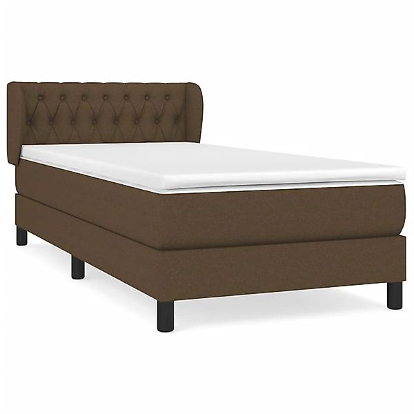 Vidaxl Boxspringbett Mit Matratze Dunkelbraun 100x200 Cm Stoff günstig online kaufen