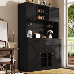 Odikalo Küchenbuffet Küchenschrank Hochschrank Buffetschrank (Küchenschrank günstig online kaufen