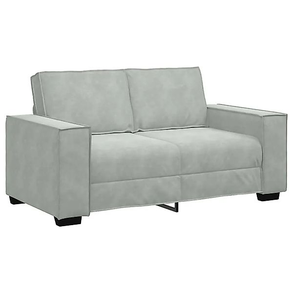 vidaXL 2-Sitzer-Sofa Hellgrau 120 cm Samt 4105010 günstig online kaufen