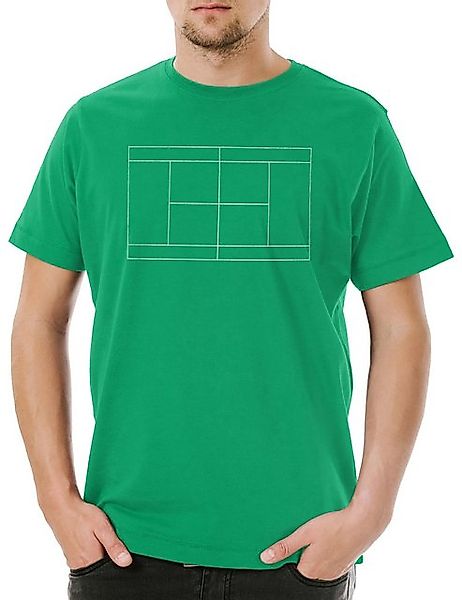 Urban Backwoods Print-Shirt Tennis Court I Herren T-Shirt Player Sport Pass günstig online kaufen