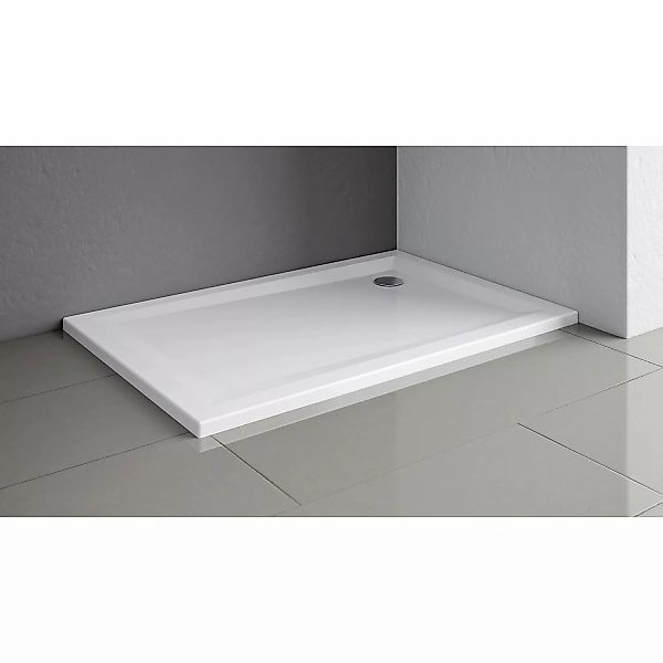 Schulte Duschwannen-Set ExpressPlus Extraflach Rechteck 90 cm x 75 cm Alpin günstig online kaufen