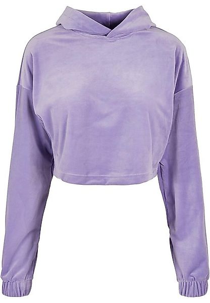 URBAN CLASSICS Kapuzenpullover Urban Classics Damen Ladies Cropped Velvet O günstig online kaufen