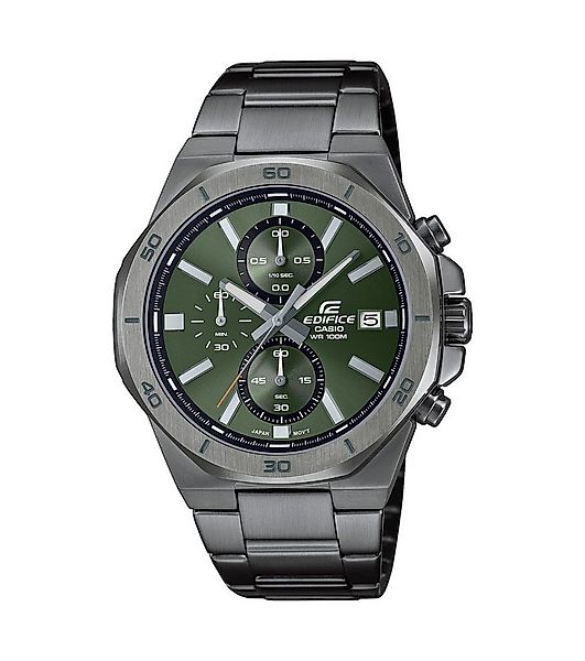 CASIO Chronograph Casio Edifice Herren-Chronograph Anthrazit/Grün EFV-640DC günstig online kaufen