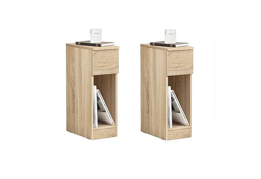 SoBuy Nachttisch FBT111, Beistelltisch mit Schublade und Ablage, Nightstand günstig online kaufen