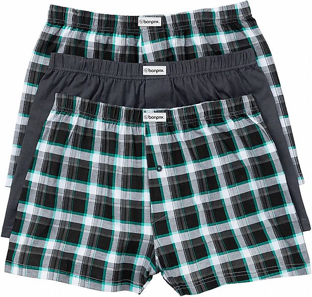 bonprix Boxershorts Packung, 3 Stk. lockere Passform, aus Baumwolle, Jersey günstig online kaufen