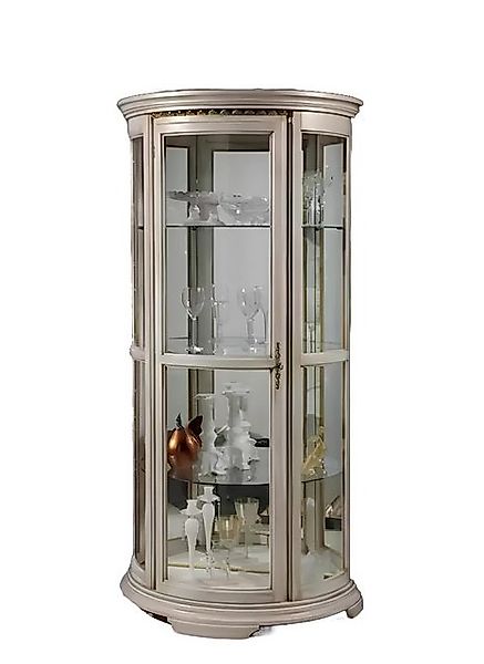 Xlmoebel Vitrine Wohnzimmer Kommode mit Glastüren und Holzoberfläche - Wohn günstig online kaufen