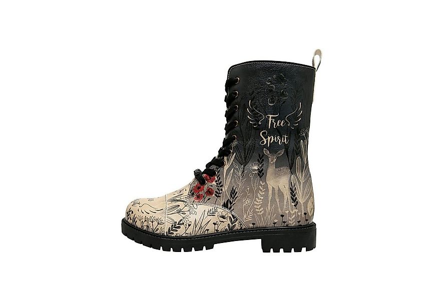 DOGO Zipsy High-Top Boots Owls Family Damen Stiefeletten Schnürboots Handge günstig online kaufen
