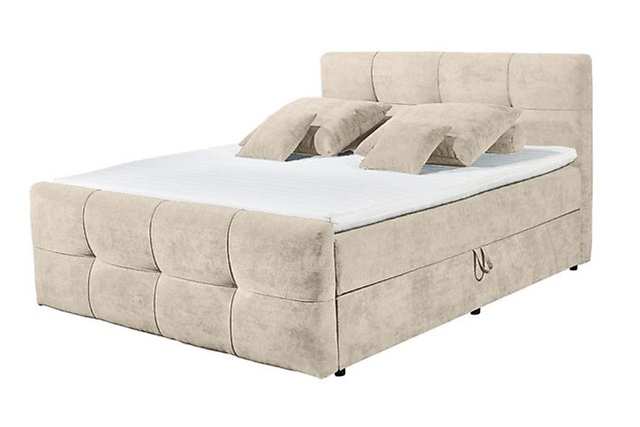 riess-ambiente Boxspringbett TOULOUSE 160x200cm beige – inkl. Matratze, Top günstig online kaufen