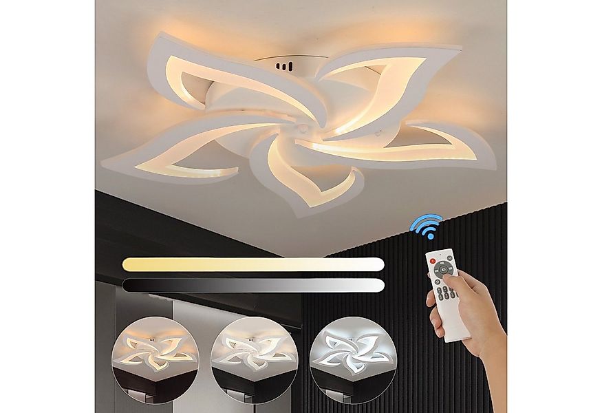 LETGOSPT Deckenleuchte 50W LED-Deckenleuchte, dimmbar, Wohnzimmerlampe mit günstig online kaufen