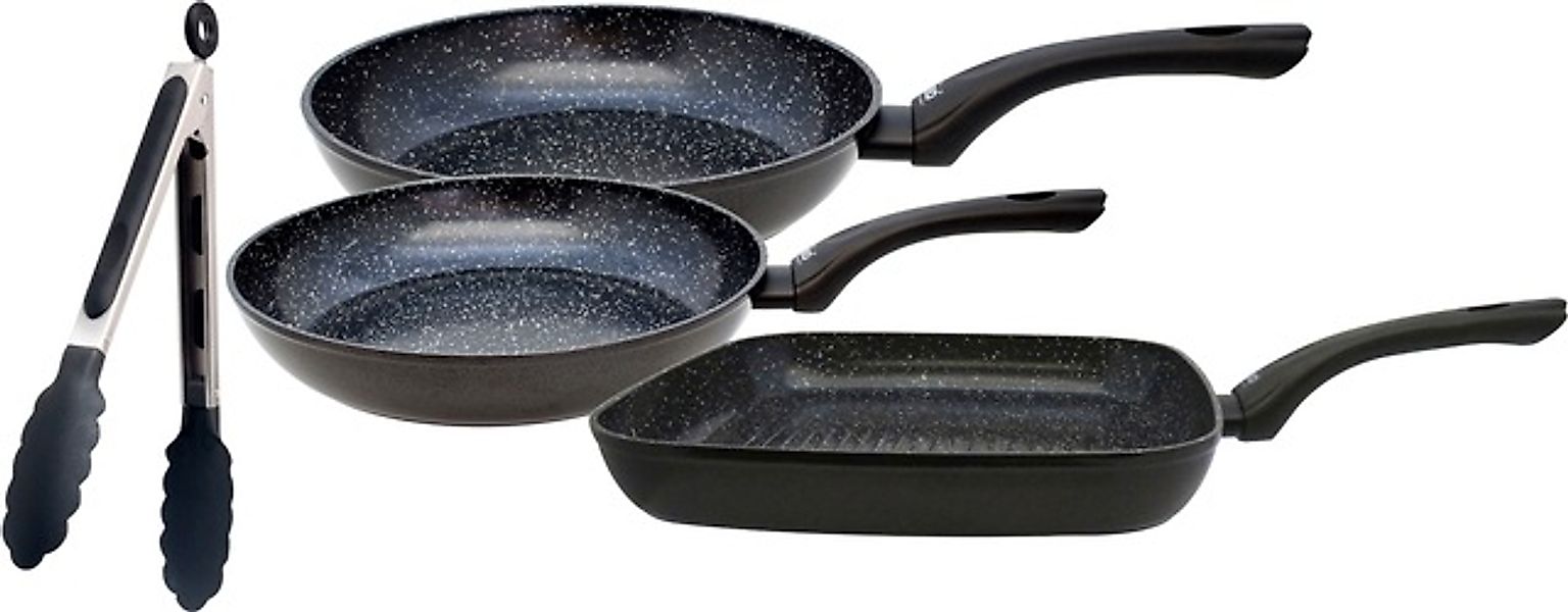 Elo Pfannen-Set »Pure Belugo«, Aluminium, (Set, 4 tlg., je 1 Bratpfanne Ø 2 günstig online kaufen