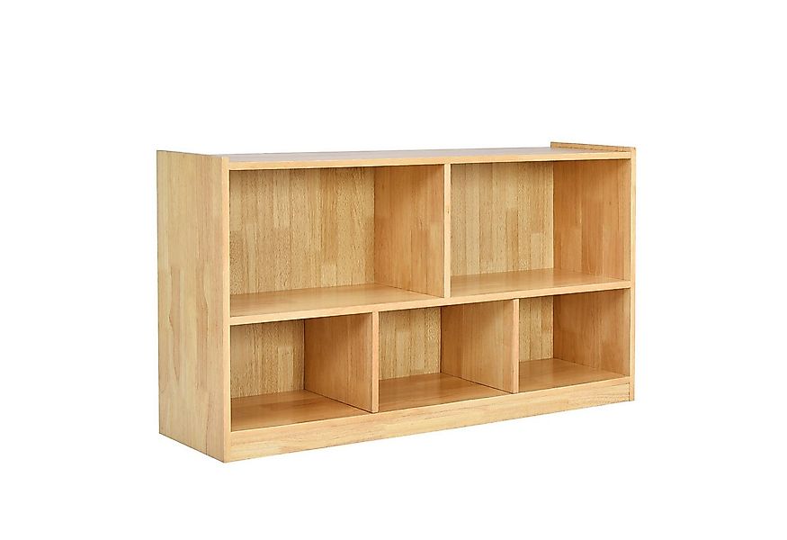 COSTWAY Bücherregal, Spielzeugschrank, 2 große Fächer & 3 kleine Fächer günstig online kaufen