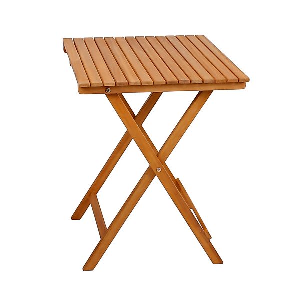 Garden Pleasure Klapptisch Alameda Quadratisch Braun 55 cm x 55 cm günstig online kaufen