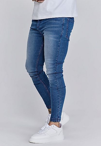 Siksilk Skinny-fit-Jeans SikSilk Herren Gewaschene Blaue Skinny Jeans günstig online kaufen
