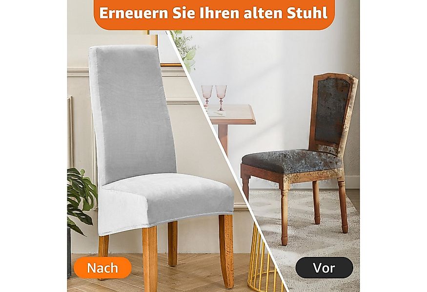 Simloveve Stuhlhusse Stuhlhussen Mirofaser Esszimmer Abnehmbare Stretch Stu günstig online kaufen