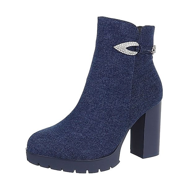 Ital-Design Damen Freizeit High-Heel-Stiefelette (87108533) Blockabsatz günstig online kaufen