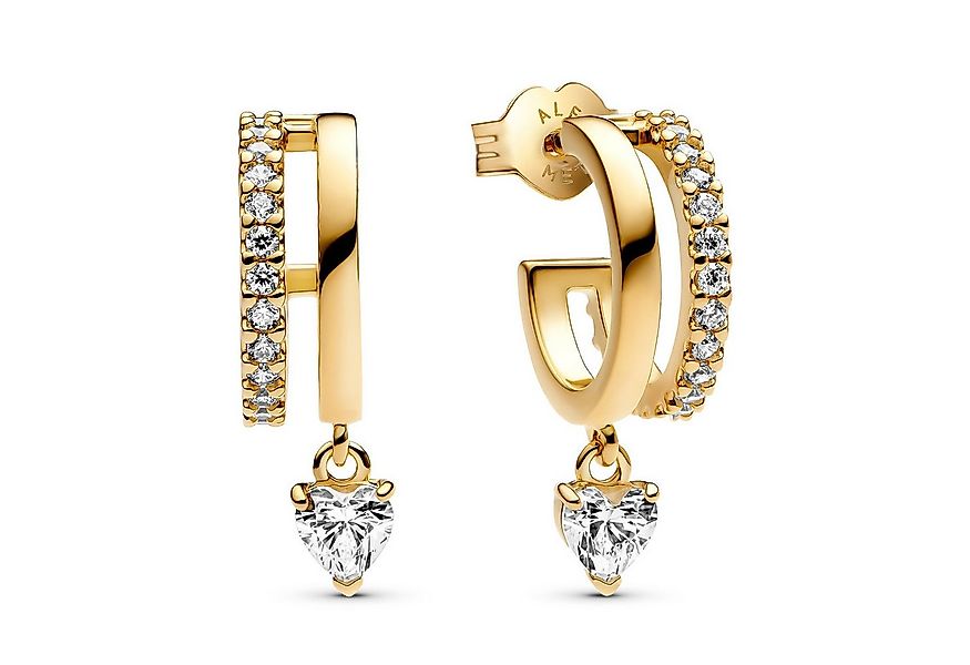 Pandora Paar Creolen Damen-Baumelndes Goldfarben günstig online kaufen