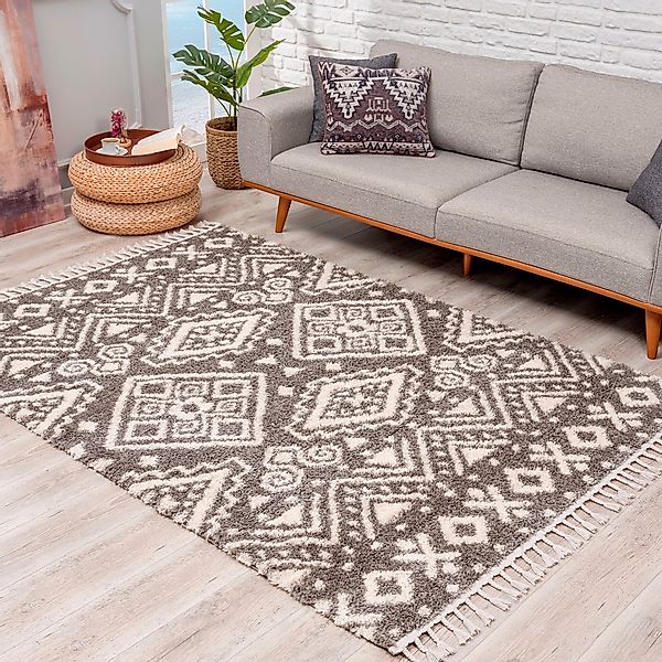 Carpet City Hochflor-Teppich "Pulpy 541" rechteckig 30 mm Höhe besonders we günstig online kaufen