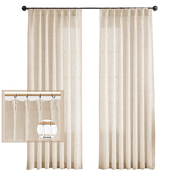 BTTO V&G Schiebegardine 2 Panels Leinen günstig online kaufen