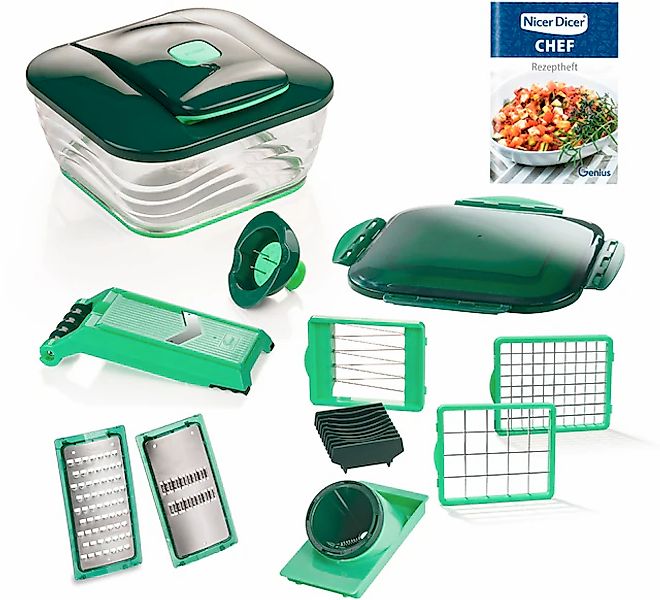Genius Zerkleinerer »Nicer Dicer Chef inkl. Julienne-Reib-Einsatz, Set 16-t günstig online kaufen