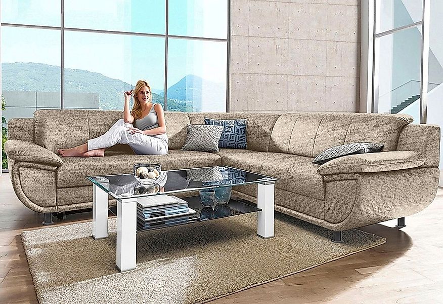 TRENDMANUFAKTUR Ecksofa "Rondo wahlweise mit Schlaffunktion, 267x247 cm (Bx günstig online kaufen