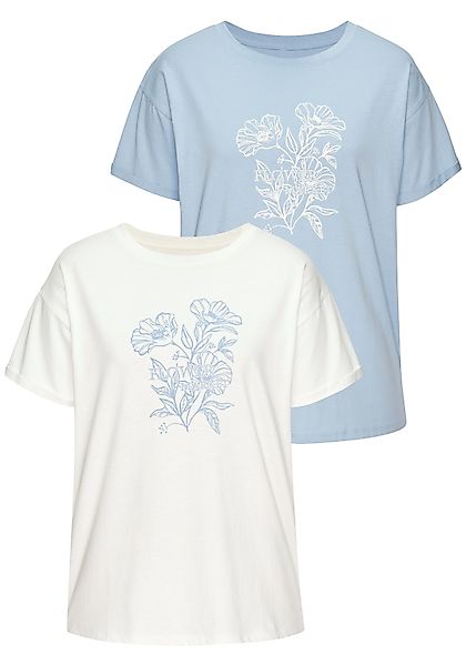 Vivance T-Shirt mit Frontdruck (2er-Pack) aus günstig online kaufen