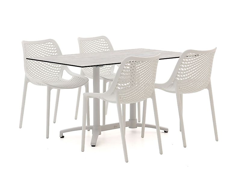 Forza Ripi/Canzo 140 cm Gartenmöbel-Set 5-teilig stapelbar klappbar günstig online kaufen