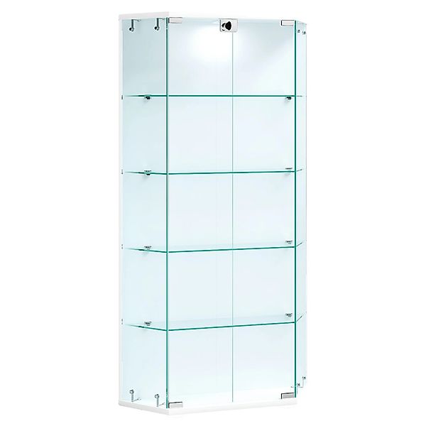 ebuy24 BenilaL Vitrinenschrank Wandhängend 2 Türen Weiß günstig online kaufen