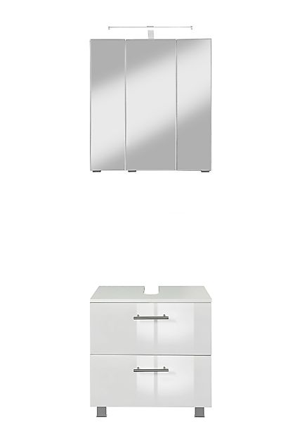 welltime Badmöbel-Set "Trento", Badezimmer-Set, Waschbeckenunterschrank, Sp günstig online kaufen